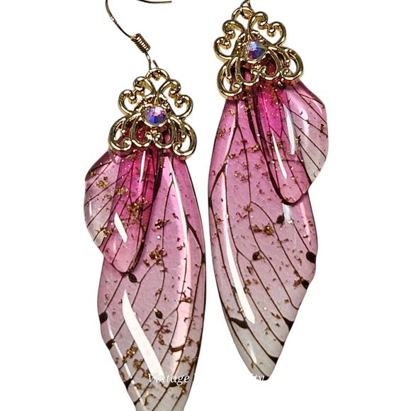 Jewelry - Fairy Butterfly Wings Handmade Earrings Fantasy Nature Magical Insect Witch Bug